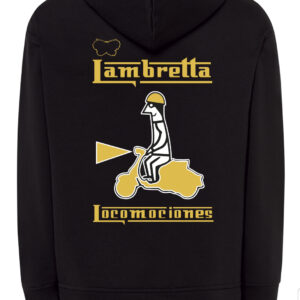 Sweatshirt / Hoodie 'Lambretta Locomociones' Black, Clear green, Khaki green, Emerald green or Dark Blue (SPECIAL ORDER ONLY)